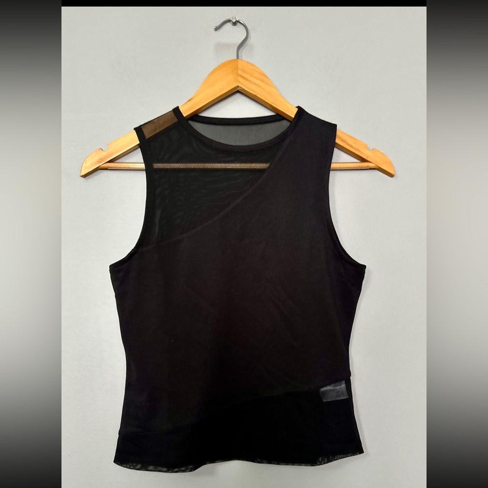 Anthropologie Asymmetrical Olive Tank Top